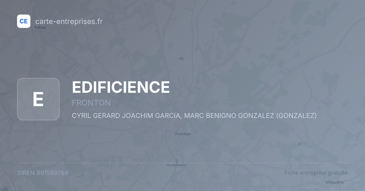 EDIFICIENCE — 891589764 — fiche entreprise