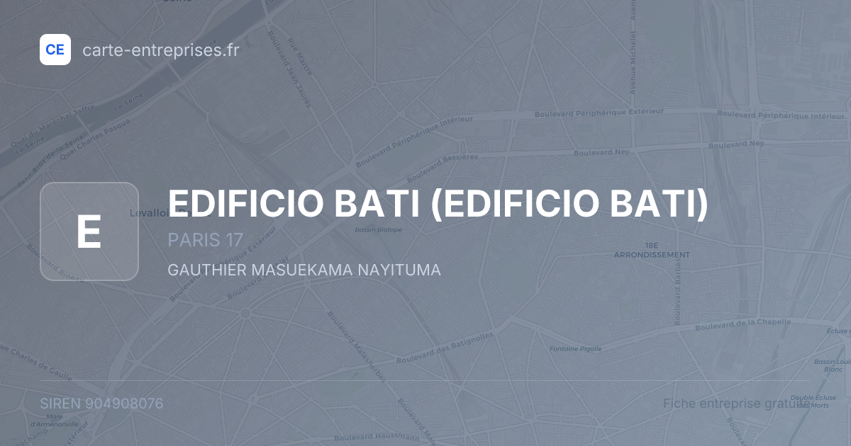 EDIFICIO BATI — 904908076 — fiche entreprise