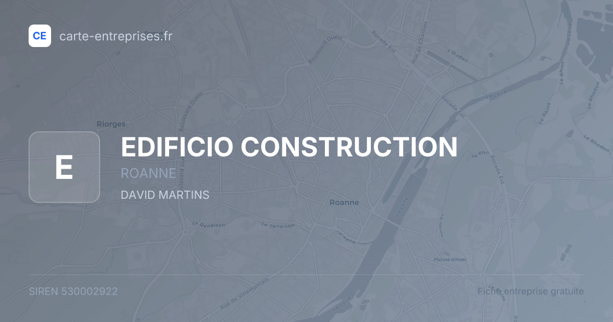 EDIFICIO CONSTRUCTION — 530002922 — fiche entreprise