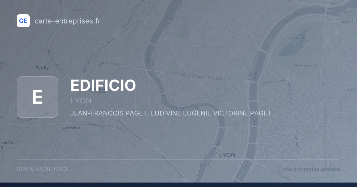 EDIFICIO — 452826183 — fiche entreprise