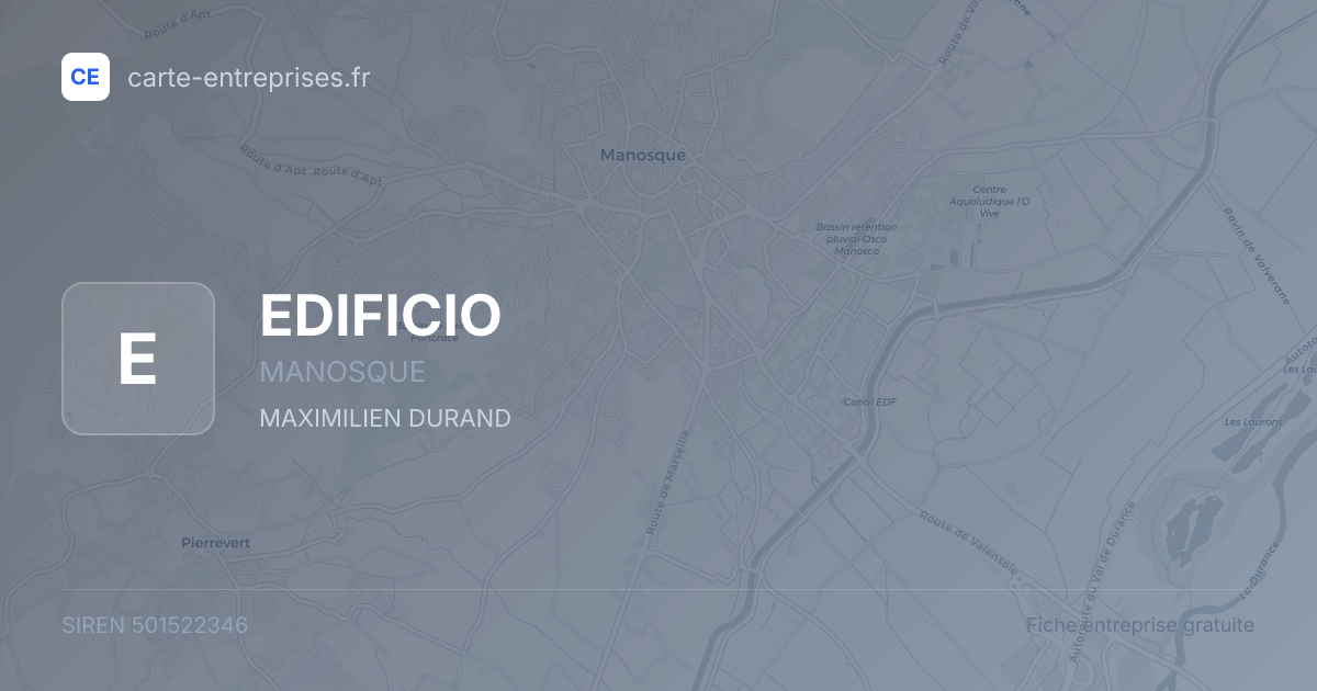 EDIFICIO — 501522346 — fiche entreprise