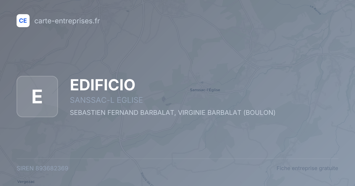 EDIFICIO — 893682369 — fiche entreprise
