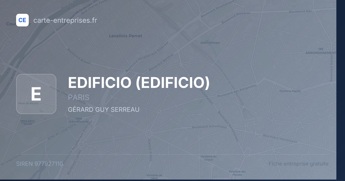 EDIFICIO — 977927110 — fiche entreprise