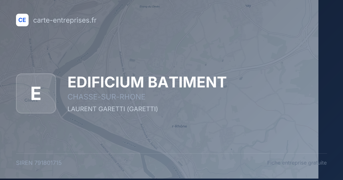 EDIFICIUM BATIMENT — 791801715 — fiche entreprise