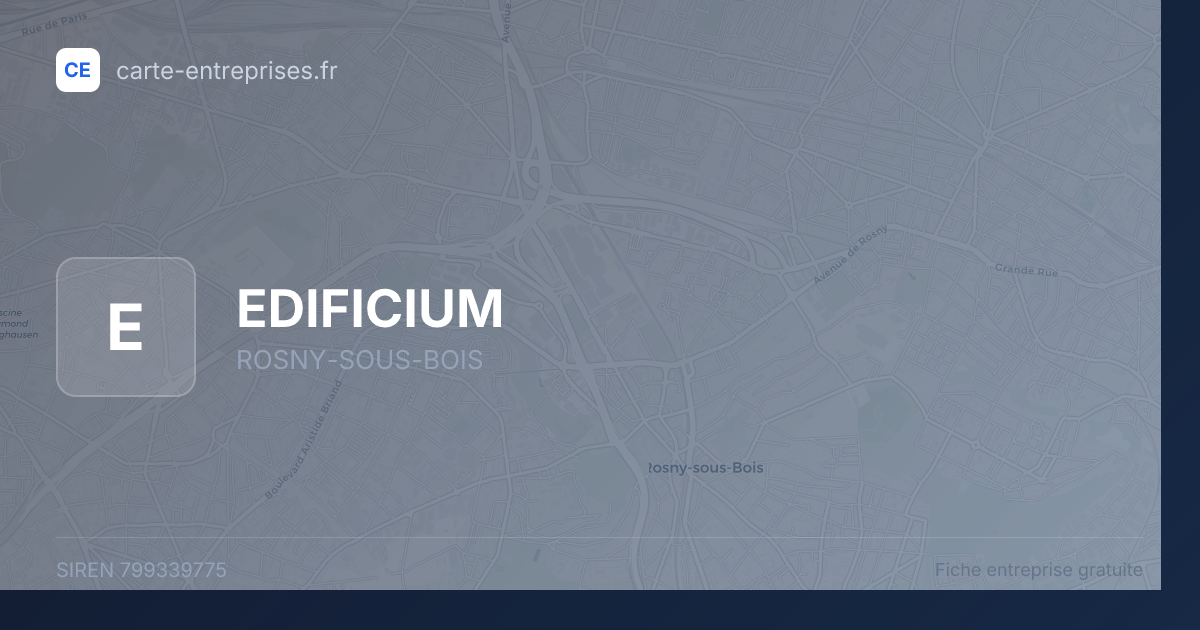 EDIFICIUM — 799339775 — fiche entreprise