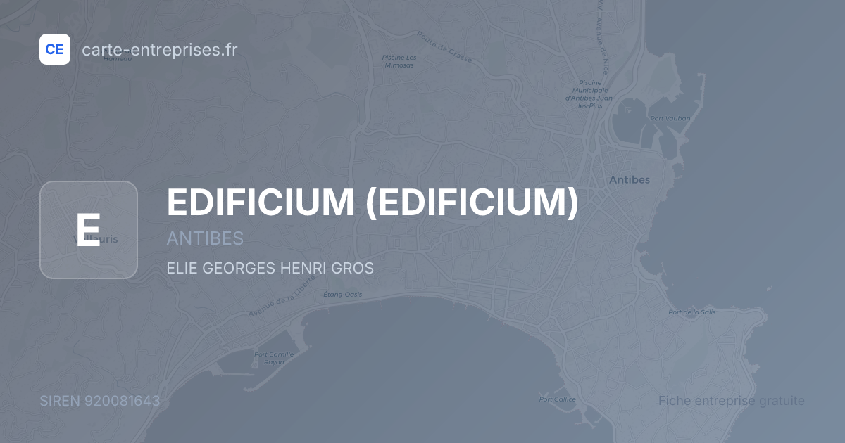 EDIFICIUM — 920081643 — fiche entreprise