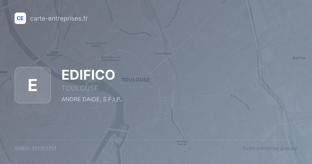 EDIFICO — 351183751 — fiche entreprise