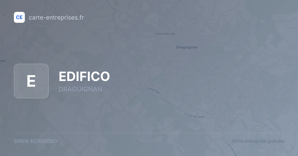EDIFICO — 407699560 — fiche entreprise