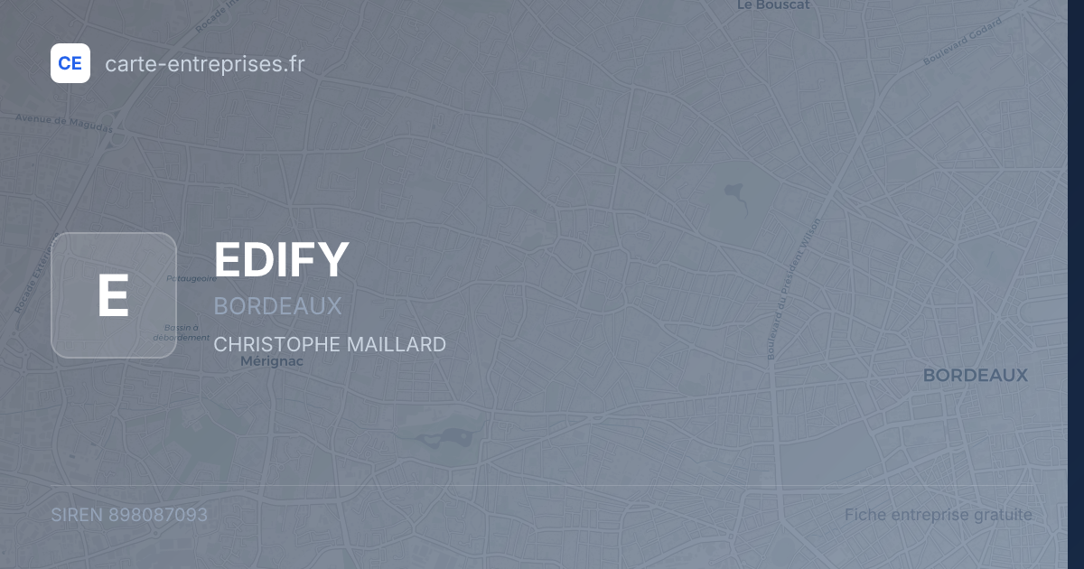 EDIFY — 898087093 — fiche entreprise