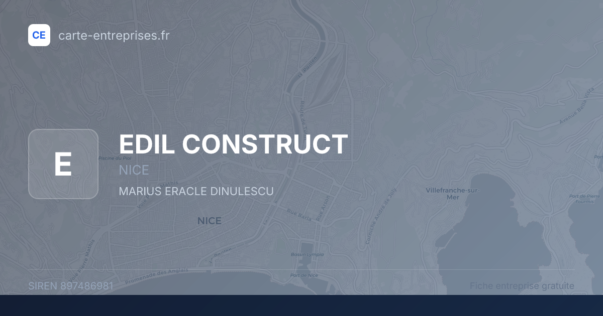 EDIL CONSTRUCT — 897486981 — fiche entreprise