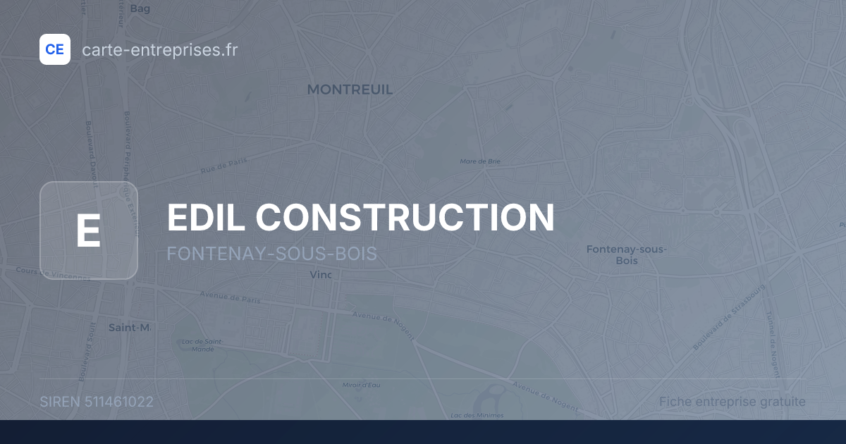 EDIL CONSTRUCTION — 511461022 — fiche entreprise