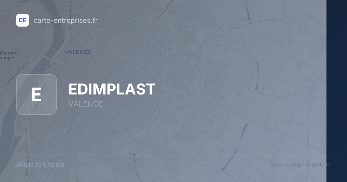 EDIMPLAST — 351092168 — fiche entreprise