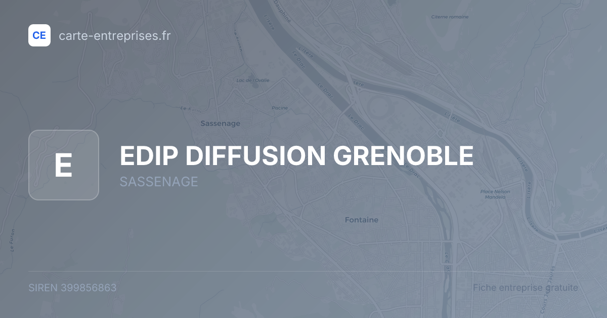 EDIP DIFFUSION GRENOBLE — 399856863 — fiche entreprise