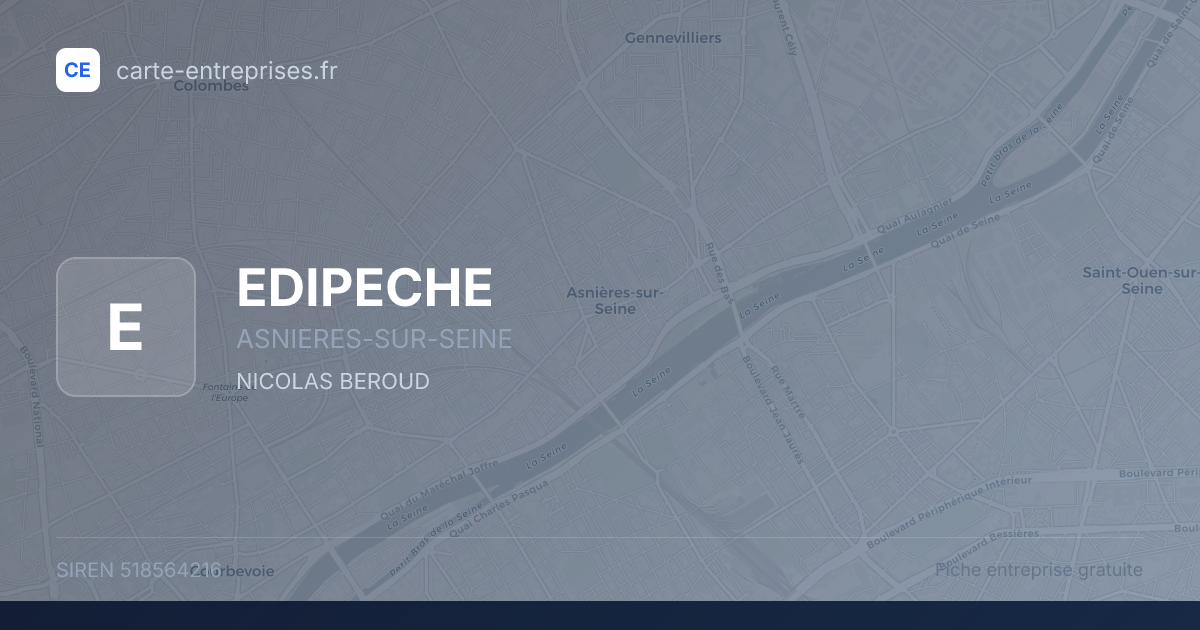 EDIPECHE — 518564216 — fiche entreprise