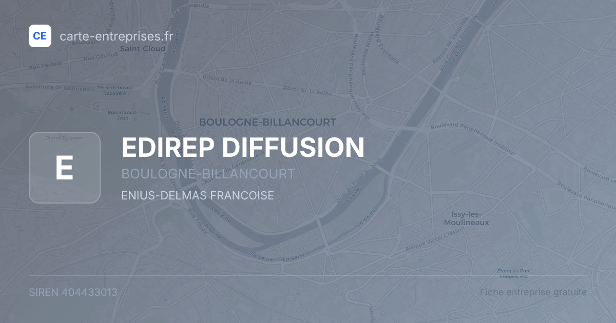 EDIREP DIFFUSION — 404433013 — fiche entreprise