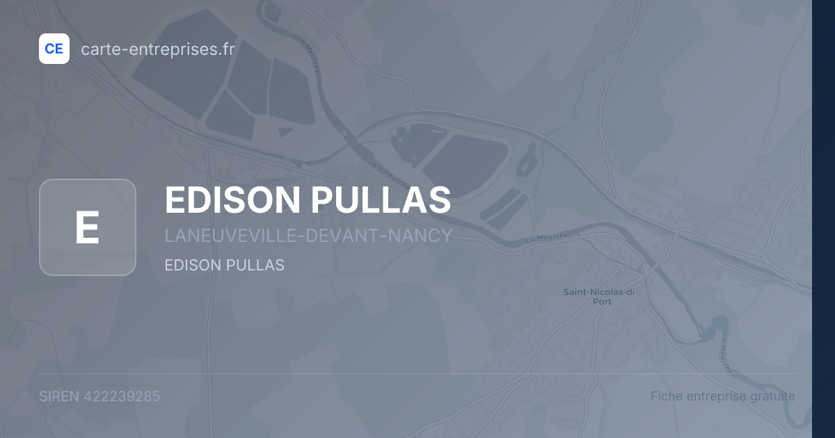 EDISON PULLAS — 422239285 — fiche entreprise