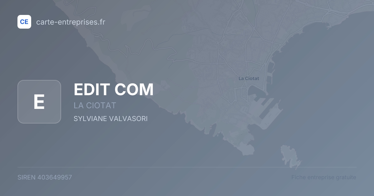 EDIT COM — 403649957 — fiche entreprise