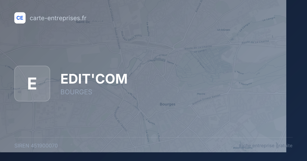 EDIT'COM — 451900070 — fiche entreprise