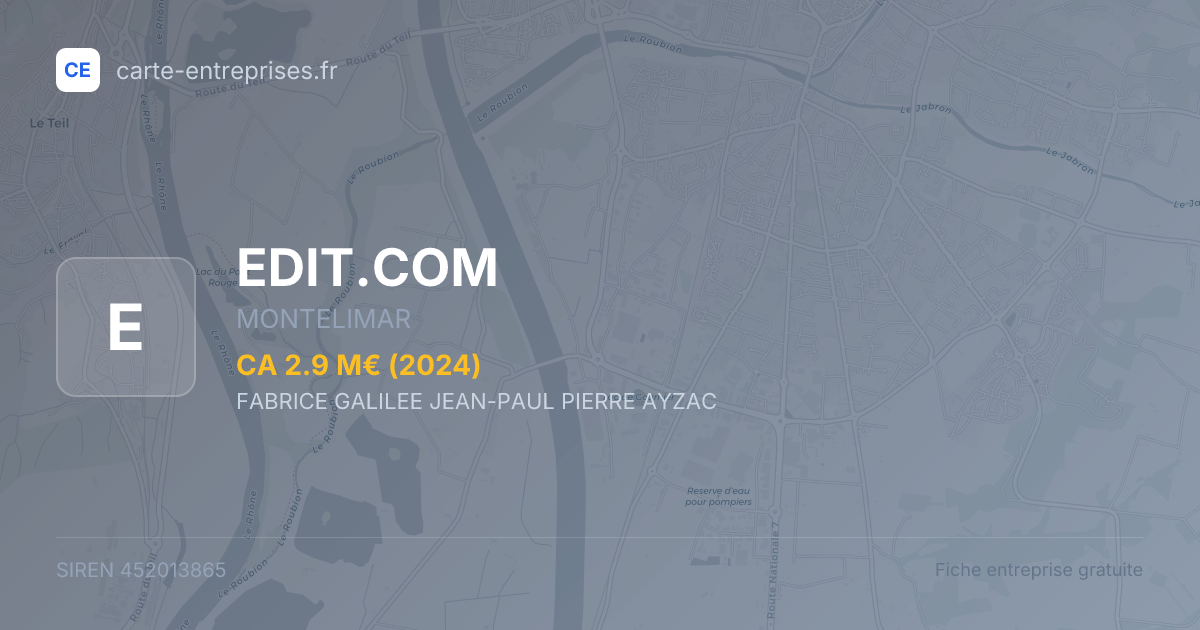 EDIT.COM — 452013865 — fiche entreprise