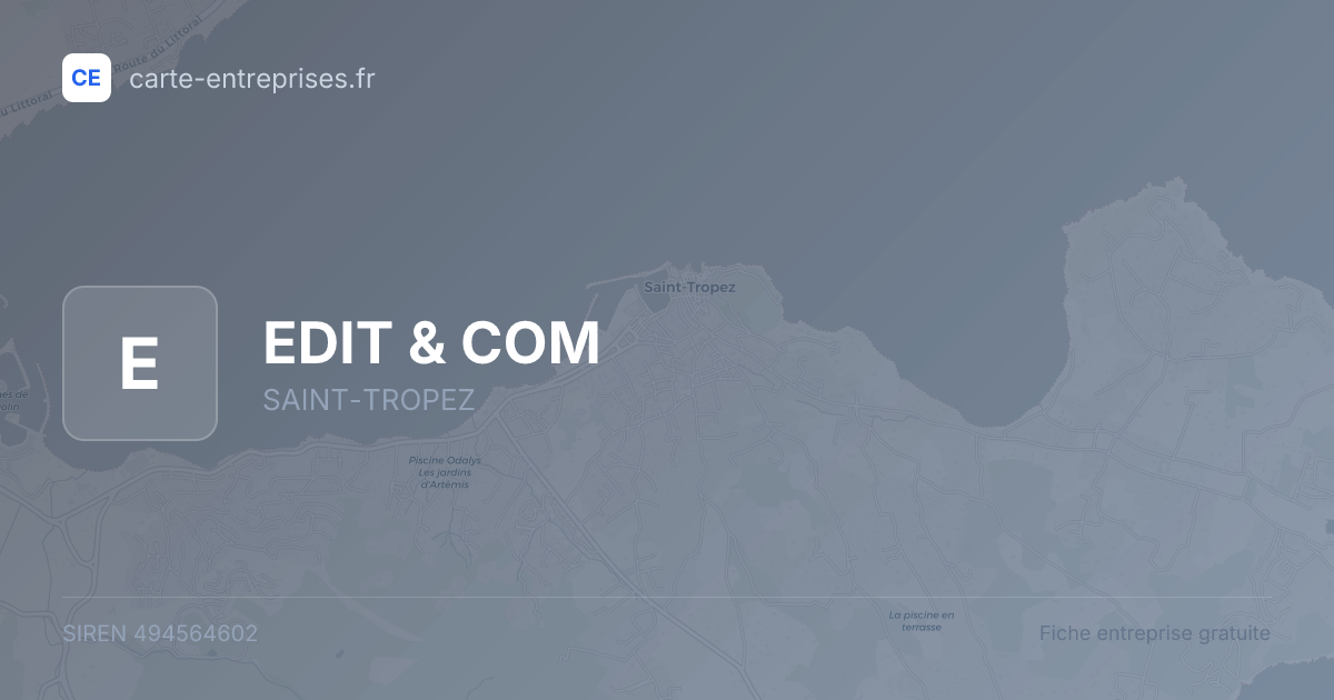 EDIT & COM — 494564602 — fiche entreprise