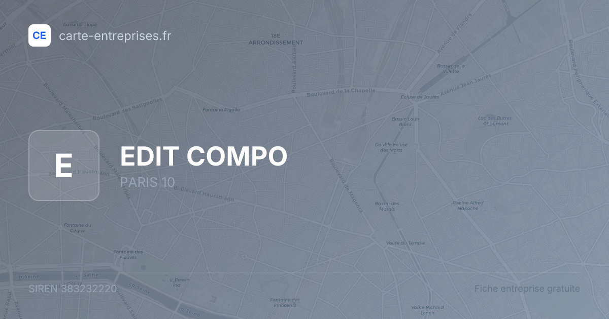 EDIT COMPO — 383232220 — fiche entreprise