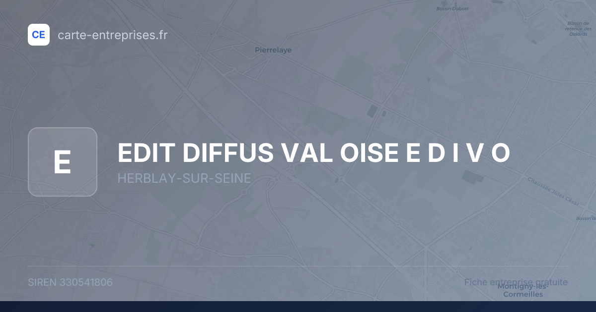 EDIT DIFFUS VAL OISE E D I V O — 330541806 — fiche entreprise