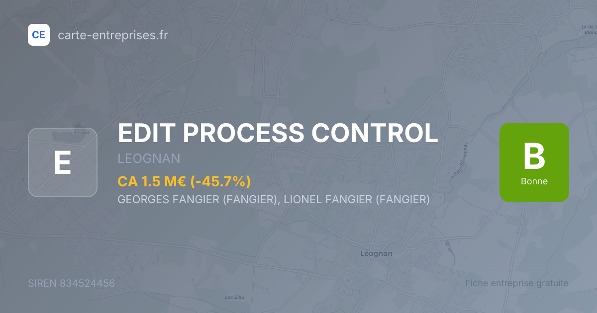 EDIT PROCESS CONTROL — 834524456 — fiche entreprise