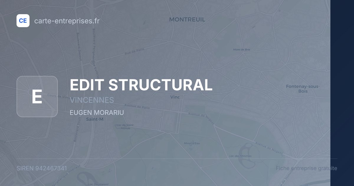 EDIT STRUCTURAL — 942467341 — fiche entreprise