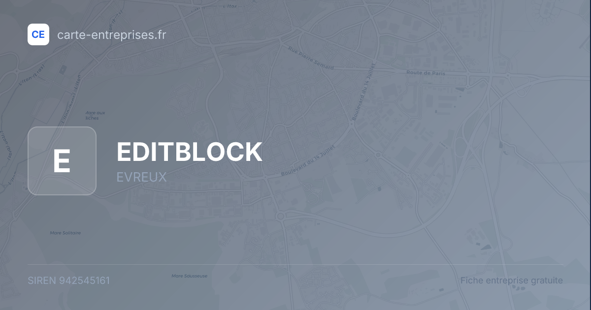 EDITBLOCK — 942545161 — fiche entreprise