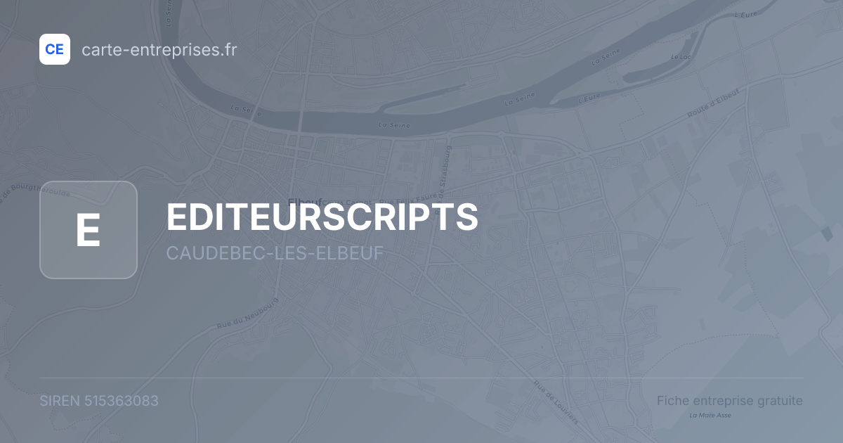 EDITEURSCRIPTS — 515363083 — fiche entreprise