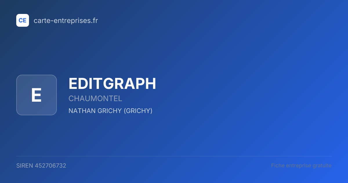 EDITGRAPH — 452706732 — fiche entreprise