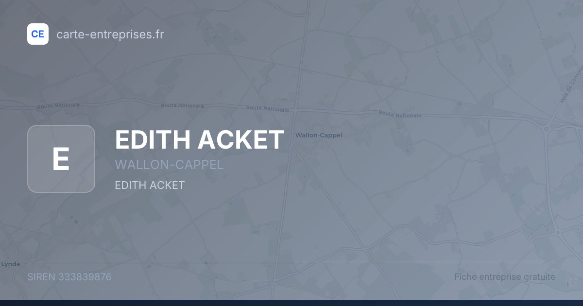 EDITH ACKET — 333839876 — fiche entreprise