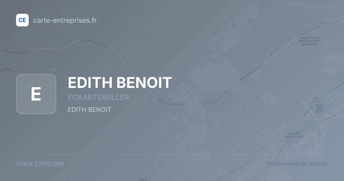EDITH BENOIT — 331782896 — fiche entreprise