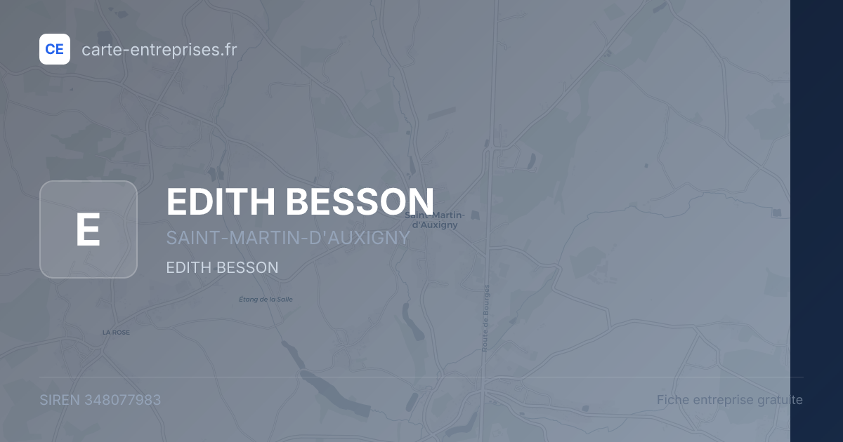 EDITH BESSON — 348077983 — fiche entreprise