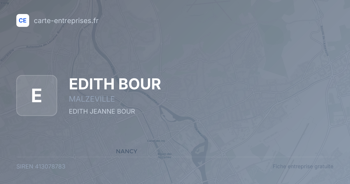 EDITH BOUR — 413078783 — fiche entreprise