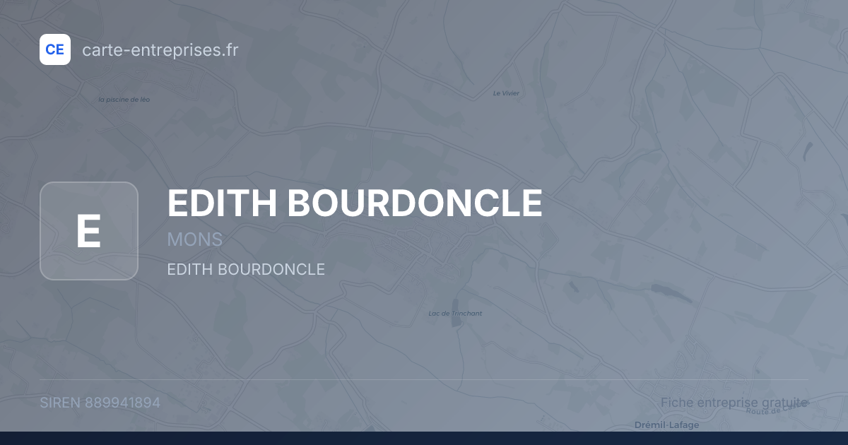 EDITH BOURDONCLE — 889941894 — fiche entreprise