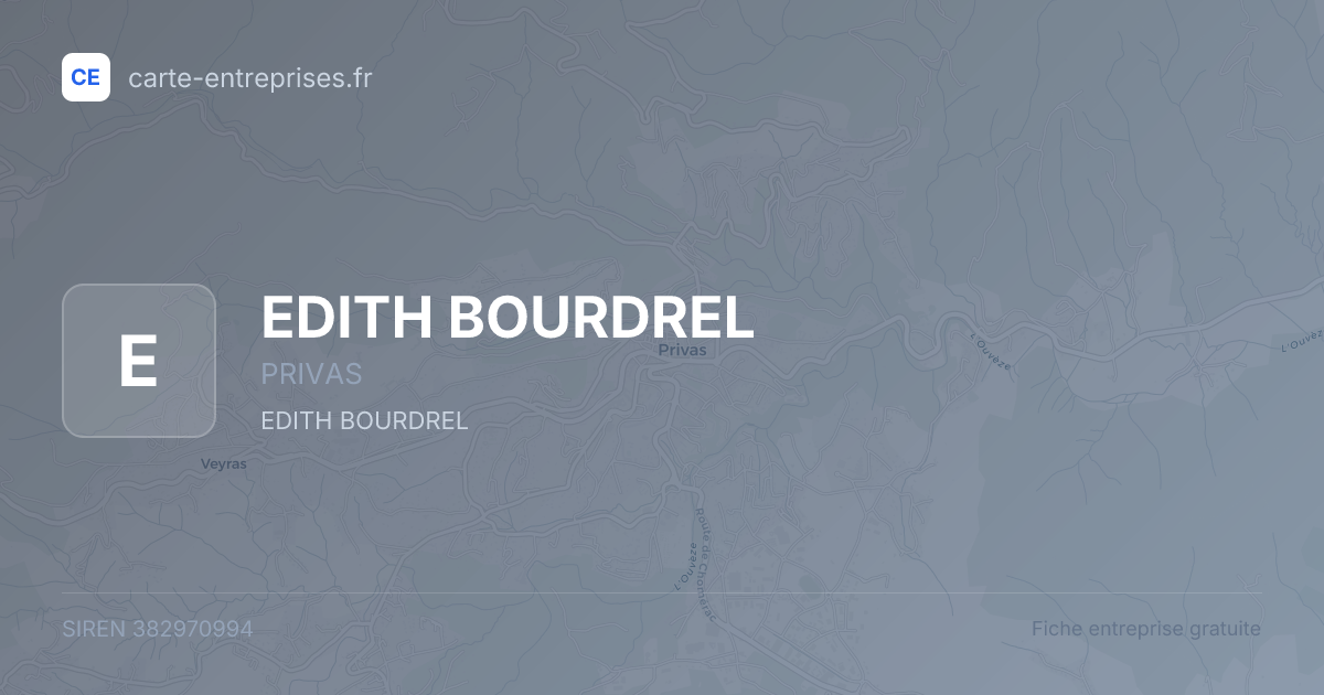 EDITH BOURDREL — 382970994 — fiche entreprise