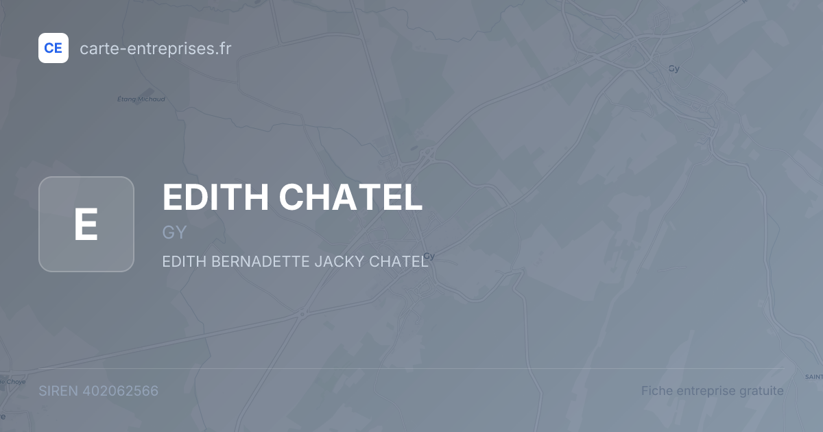EDITH CHATEL — 402062566 — fiche entreprise