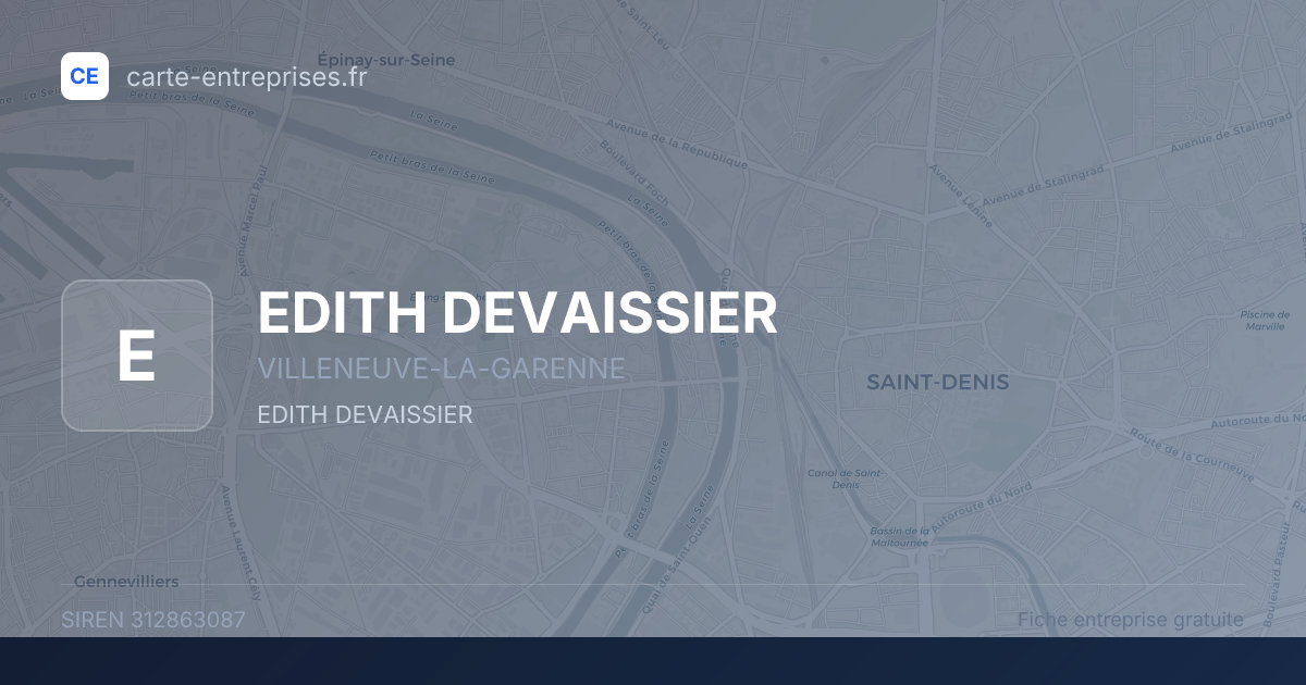EDITH DEVAISSIER — 312863087 — fiche entreprise