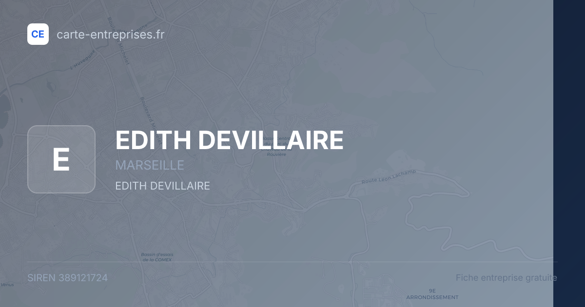 EDITH DEVILLAIRE — 389121724 — fiche entreprise