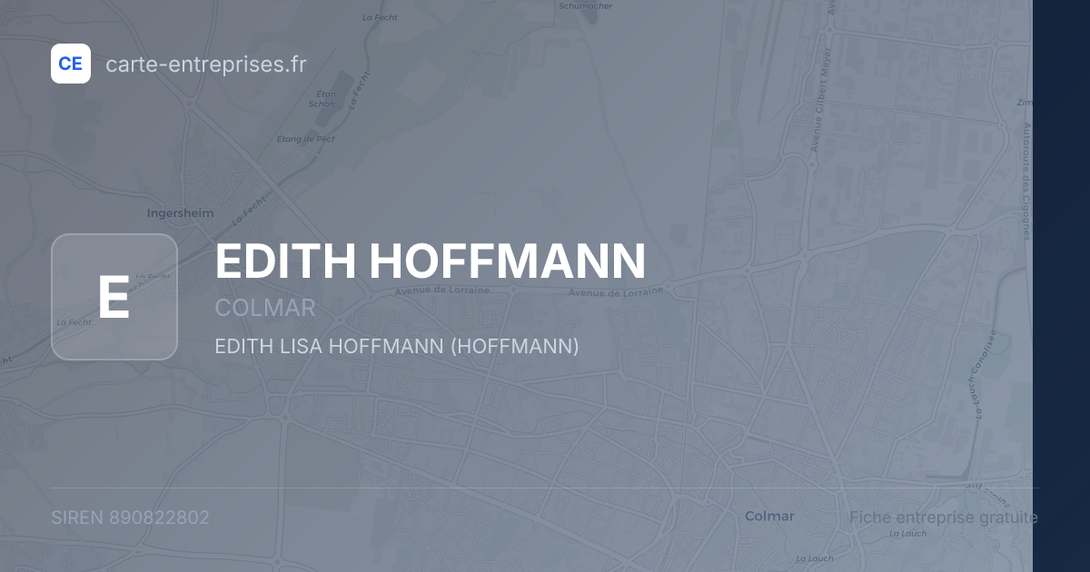 EDITH HOFFMANN — 890822802 — fiche entreprise