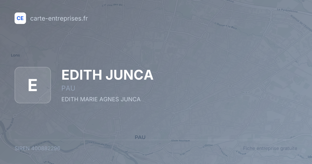 EDITH JUNCA — 400882296 — fiche entreprise