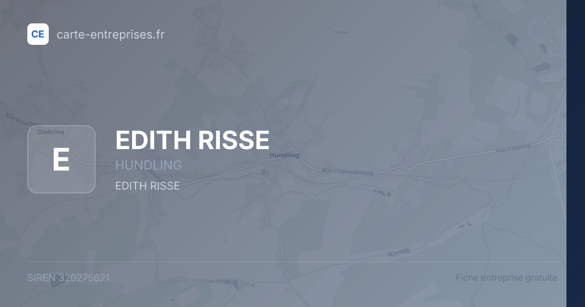 EDITH RISSE — 320275621 — fiche entreprise