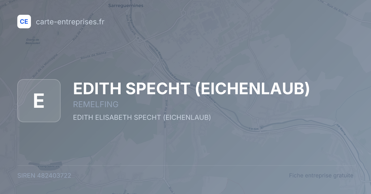 EDITH SPECHT (EICHENLAUB) — 482403722 — fiche entreprise