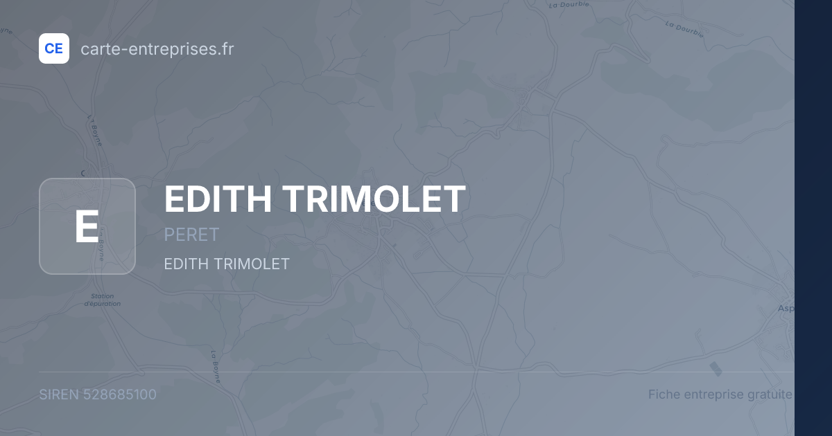 EDITH TRIMOLET — 528685100 — fiche entreprise