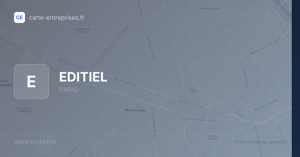 EDITIEL — 342244712 — fiche entreprise