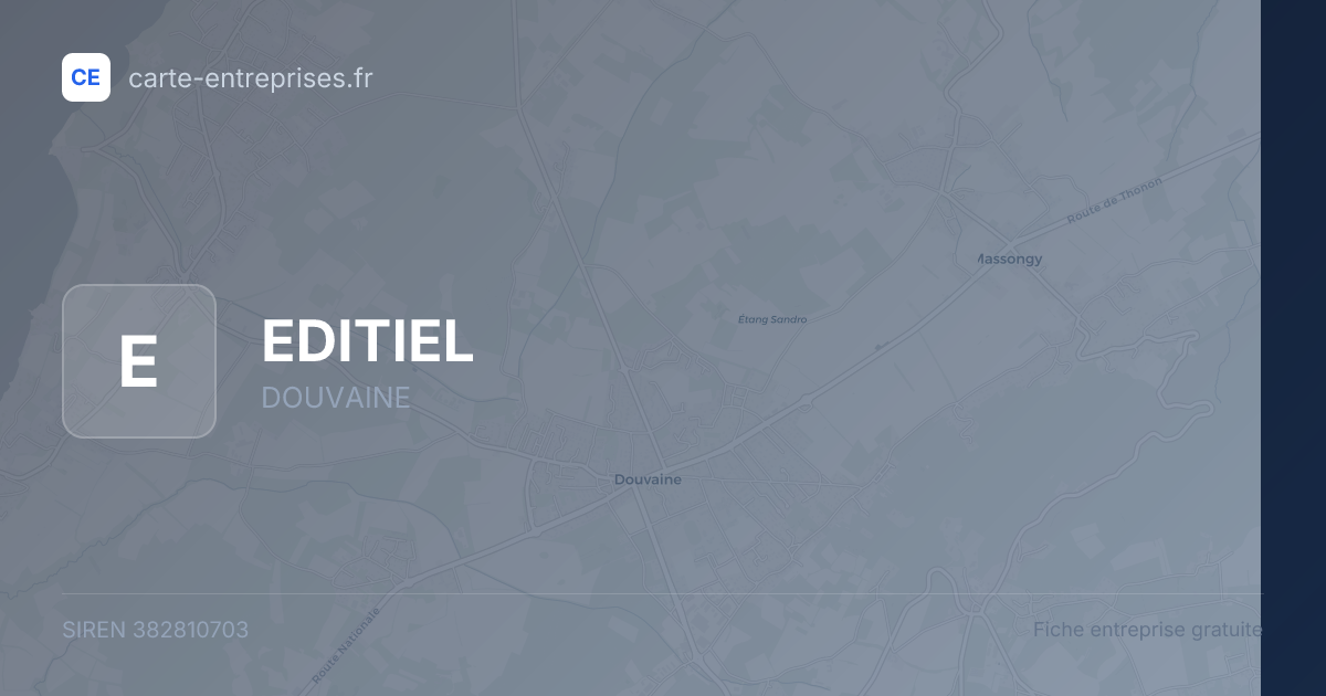 EDITIEL — 382810703 — fiche entreprise