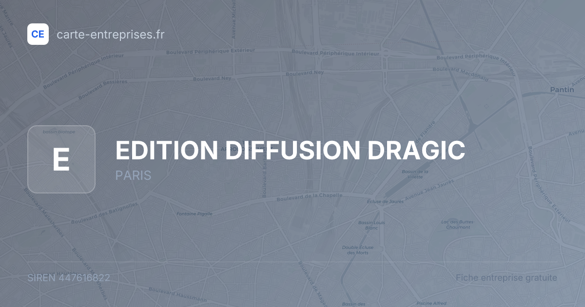 EDITION DIFFUSION DRAGIC — 447616822 — fiche entreprise