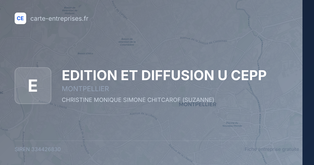 EDITION ET DIFFUSION U CEPP — 334426830 — fiche entreprise