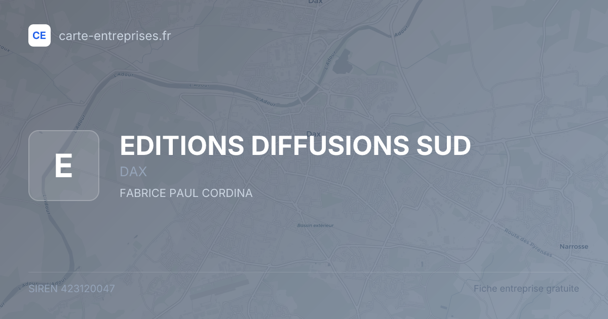EDITIONS DIFFUSIONS SUD — 423120047 — fiche entreprise